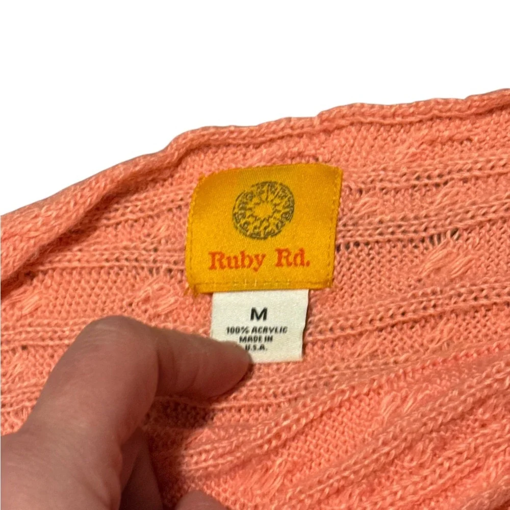 Ruby Rd. Coral Knit Top - Picture 3 of 5